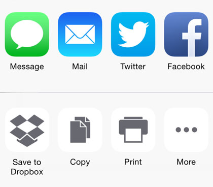 iOS 8 Dropbox extension”  title=