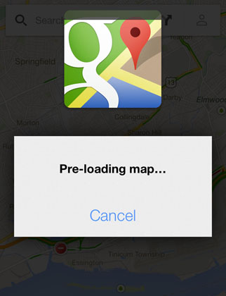 pre load Google maps offline save Google maps for later