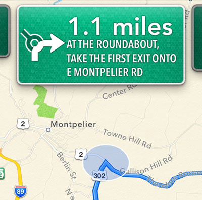 iPhone 5 iOS 6 maps navigation