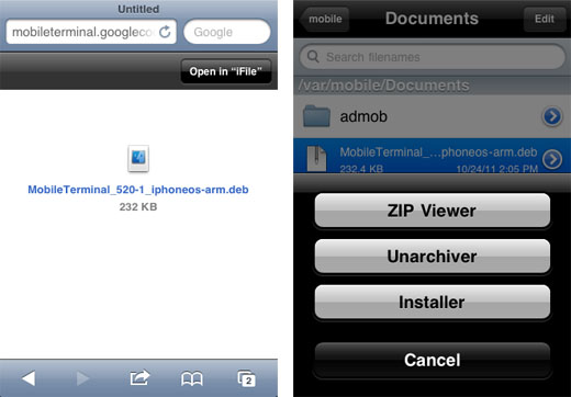 Jailbreak mobile device