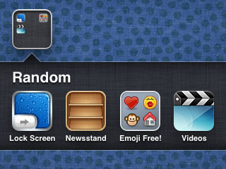 put Newsstand in folder iOS 5