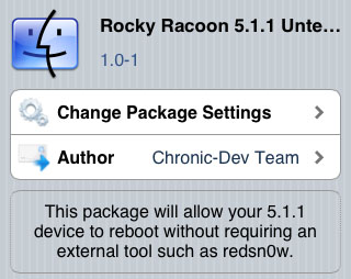 Rocky Racoon untether 5.1.1