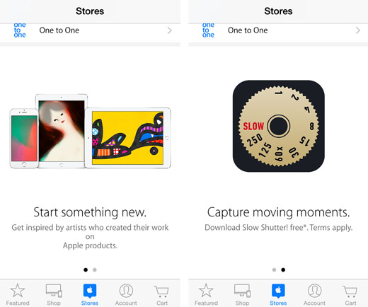 iOS 8 promo Apple Store App2”  title=