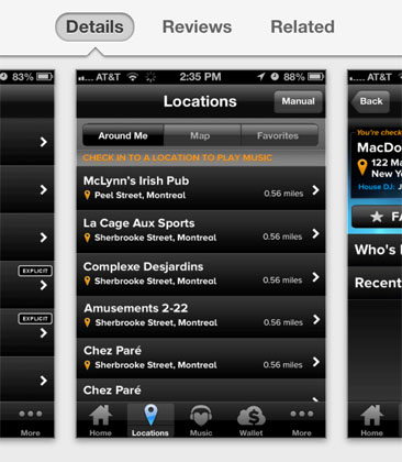 Touch Tunes app screenshot