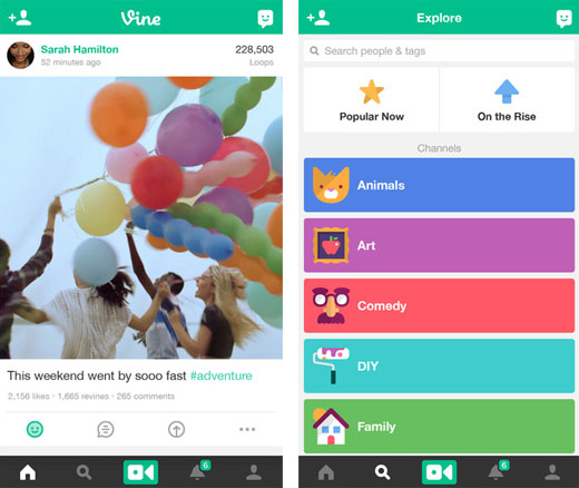 iOS 8 Vine update” title=