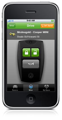 iphone zipcar app