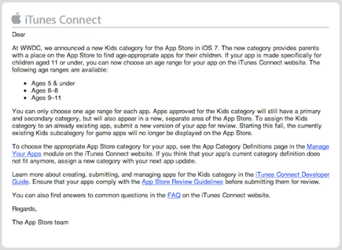 Apple Dev Letter Apps For Kids