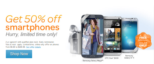 AT&T 50 Percent Off Smartphones