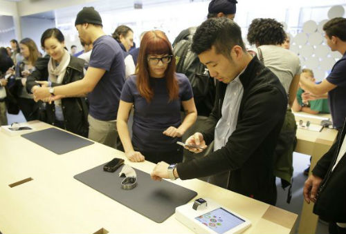 Apple Watch is now available for demo at Apple Stores.