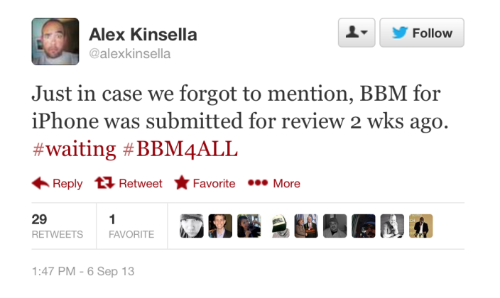BBM Tweet BlackBerry Messenger