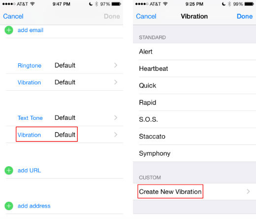 How to make custom vibrations for your contacts in iOS 8