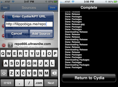 add a repository Cydia howto 3