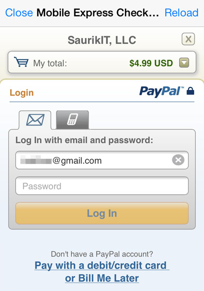 PayPal on Cydia cydia payment methods