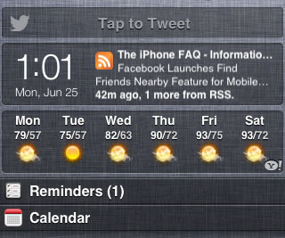 iOS6 tap to tweet Notification Center demo Cydia Twitter Widget iOS 6 demo