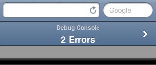 apple iphone safari debug console