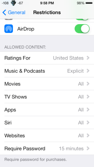 How do I restrict web content in iOS 7 How do I restrict web content in iOS 7