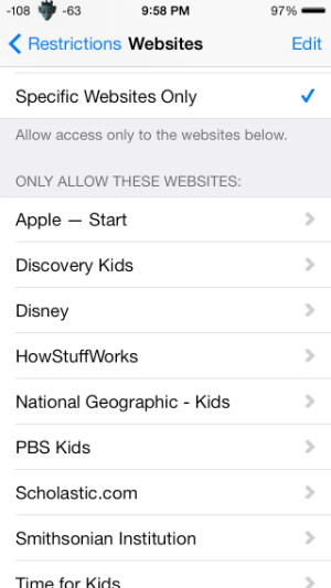 How do I restrict web content in iOS 7 How do I restrict web content in iOS 7