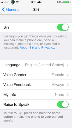 How to change Siri's voice in iOS 7