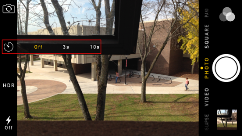 Set camera timer in iOS 8 Set camera timer in iOS 8