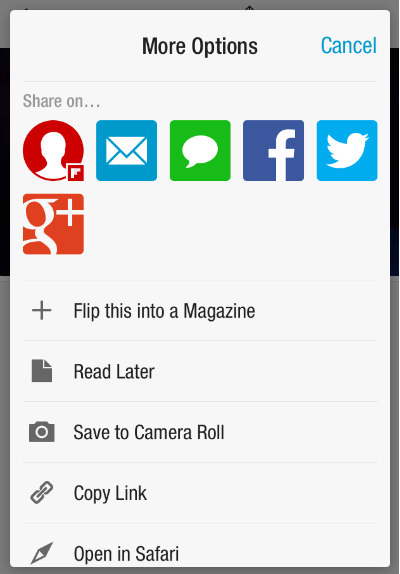 Flipboard Share Button