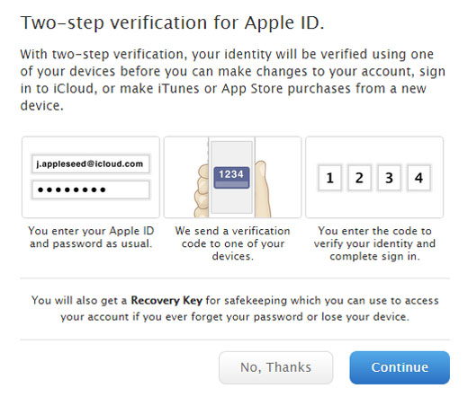 iCloud security 3 Apple ID 2-step verification3