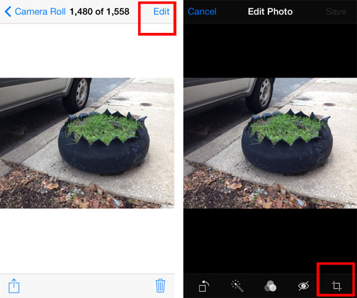 crop Photos image manually iOS 7 crop photo tutorial