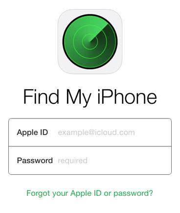 Find My iPhone iOS 7 application