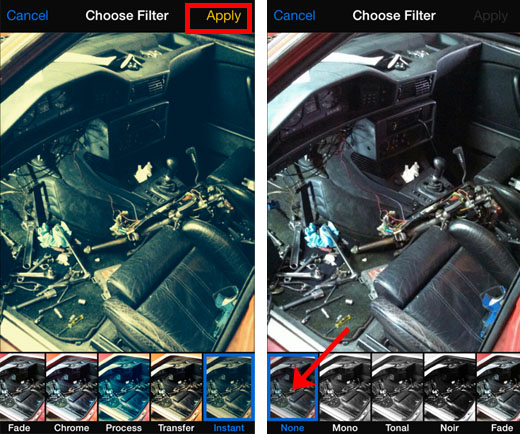 tips 2 use camera app filters iOS 7 iOS 7 camera filters guide 2