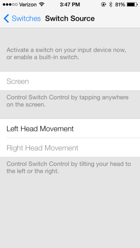 iOS 7 Head Gestures