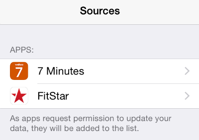 Health App Sources Health App Sources
