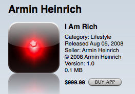 appstore reaches 100000 applications i am rich iphone app