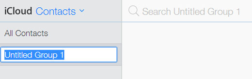 iCloud name contacts group