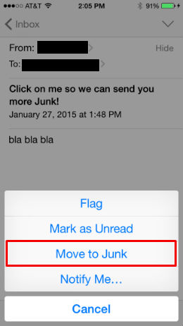 How to set up spam filters in iCloud email.