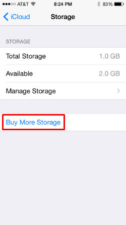 how can i buy more iphone storage