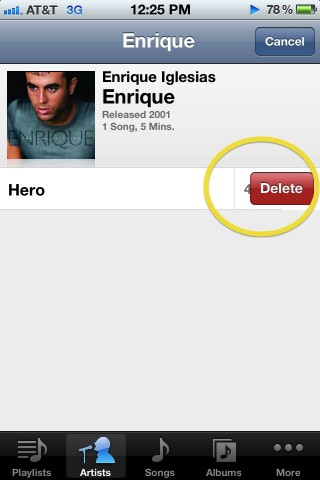Delete Music without iTunes in iOS 5 5 more great ios 5 features delete music