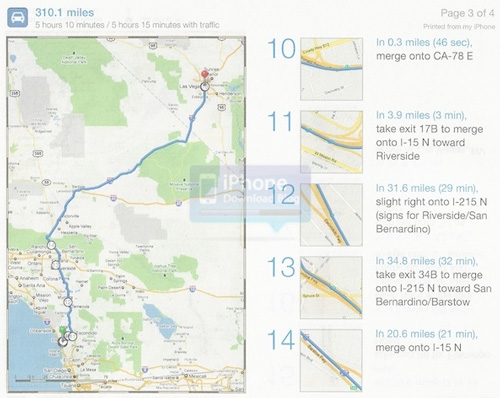 Print Slick Google Maps Directions in iOS 5 5 more great ios 5 features print maps