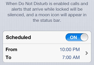 Do Not Disturb iOS 6