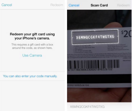 Ios 7 Gift Card Redemption