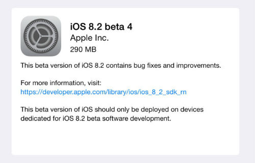 iOS 8.2 Beta 4”  title=