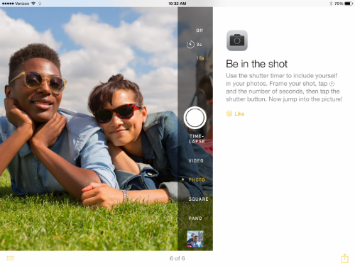 Be in the shot iOS 8 Tips App