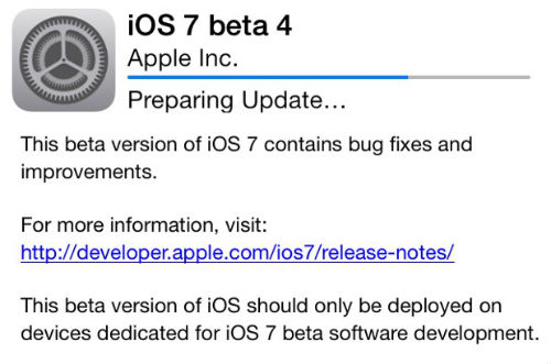 iOS 7 Beta 4