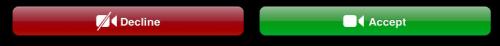 ipad video conferencing chat buttons
