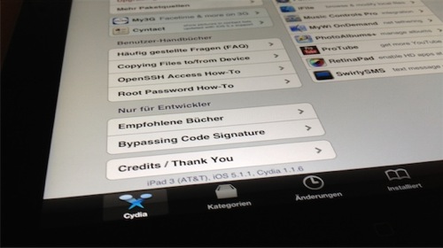 iPad 3 Jailbroken iOS 5.1.1 i0n1 Jailbreak