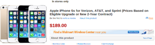 iPhone 5s Walmart iPhone 5s Deals