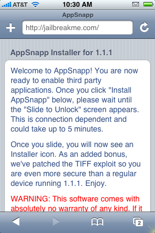 appsnapp single step jailbreakme