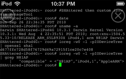 apple ipod jailbreak ios 4 dev-team