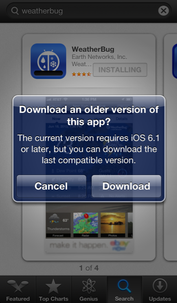 how to download older versions of ios apps