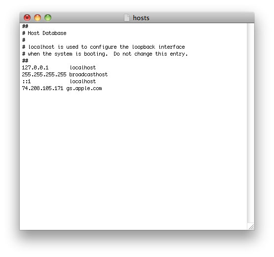hosts file demo Mac