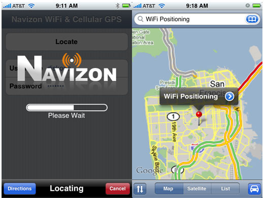 navizon gps on the iphone