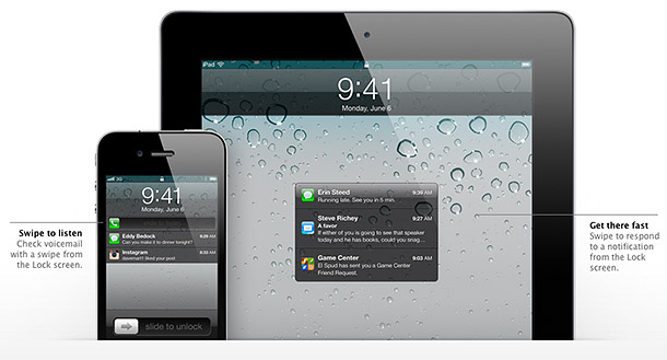 ios5 notification center lockscreen